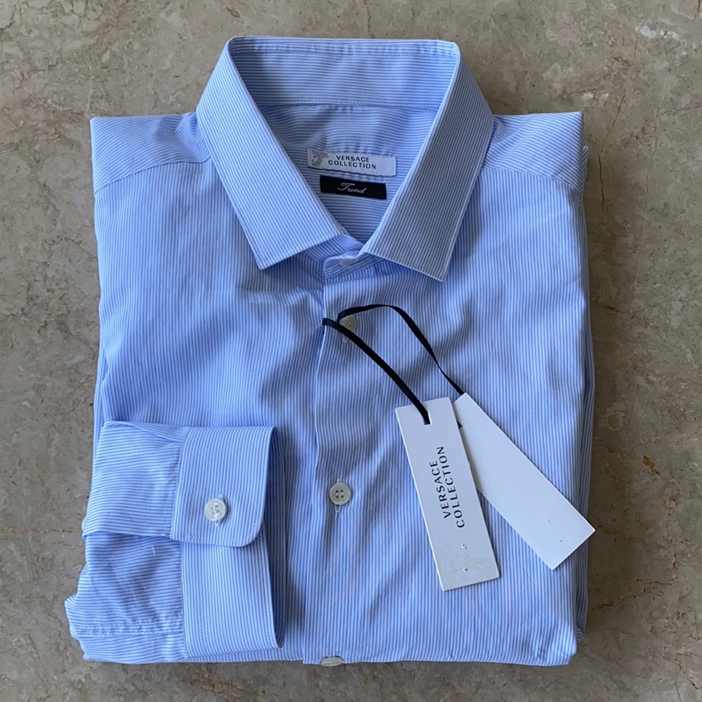 Men’s Striped Versace Collection L/S Shirt 42